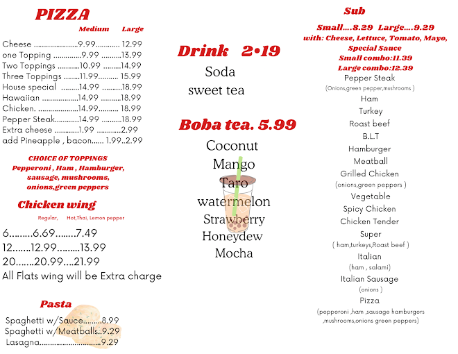 Mama Nois Pizza & Hot Sub & Chinese menu 2